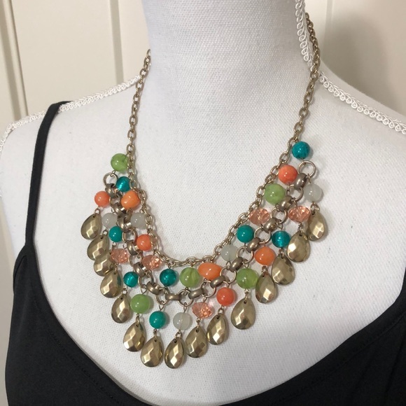 Ballet Jewelry - Beautiful NWT Ballet Boutique Statement Necklace In Gold Tone & Multiple Colors!
